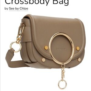 See by Chloe Mara saddle Bag in Taupe leather